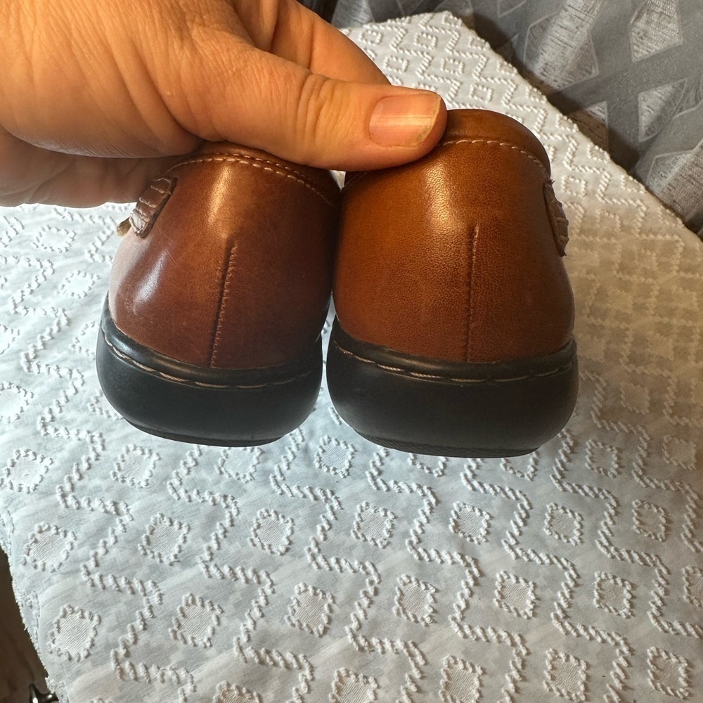 Clark’s Bendable Tan Leather Mary Jane Women’s Shoes Size 8 M - Picture 7 of 9